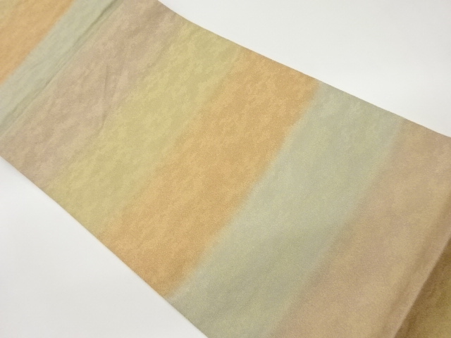 JAPANESE KIMONO / VINTAGE FUKURO OBI / SILK / TSUZURE / STRIPE